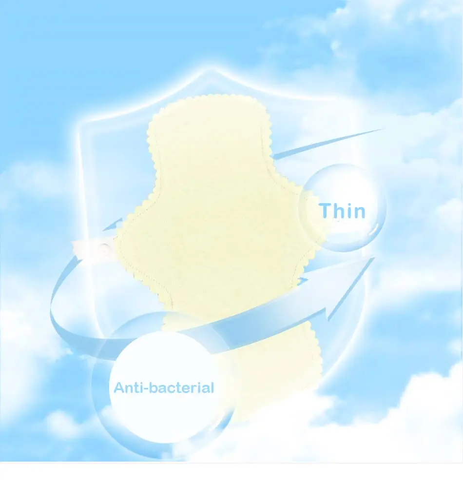 2 Pcs Thin Reusable Cotton Pads Menstrual Cloth Sanitary Soft Pads Napkin Washable Waterproof Panty Liners Feminine Hygiene