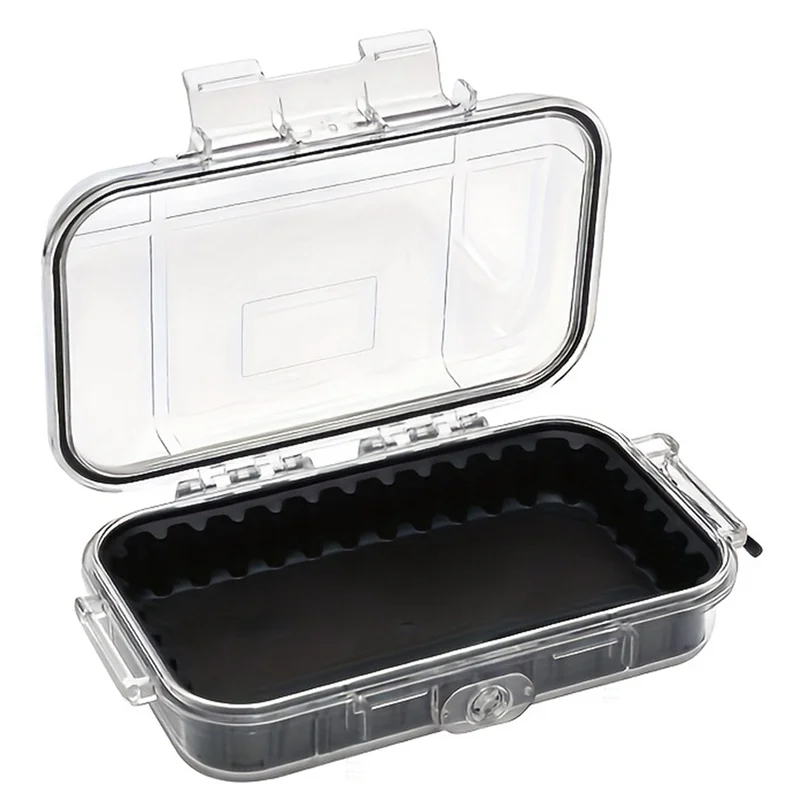 방수 밀봉 안전 상자 걸이 링 포함 충격 방지 투명 내충격 하드 휴대용 공구 보..
