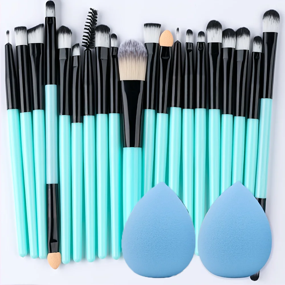 Professional 20-Piece Makeup Brush Set with Blender Sponges