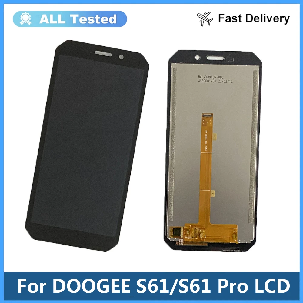 

100% Tested New For DOOGEE S61 LCD Display Screen + Touch Panel Digitizer Replacement For DOOGEE S61 Pro LCD Display