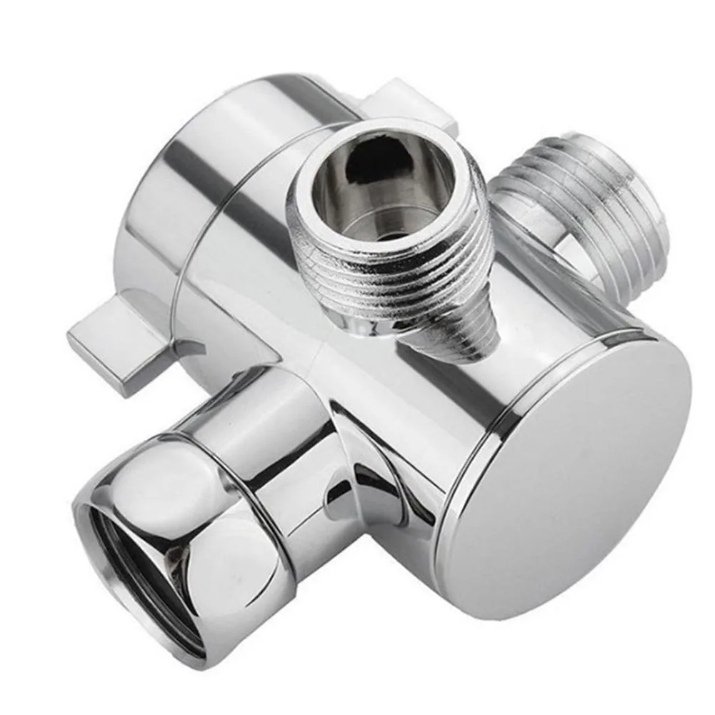 

Shower Bracket Adjustable Valve T-Adapter Shower Shower Head T-Adapter Tap 1/2" 3-Way BSP Chrome Diverter Valve