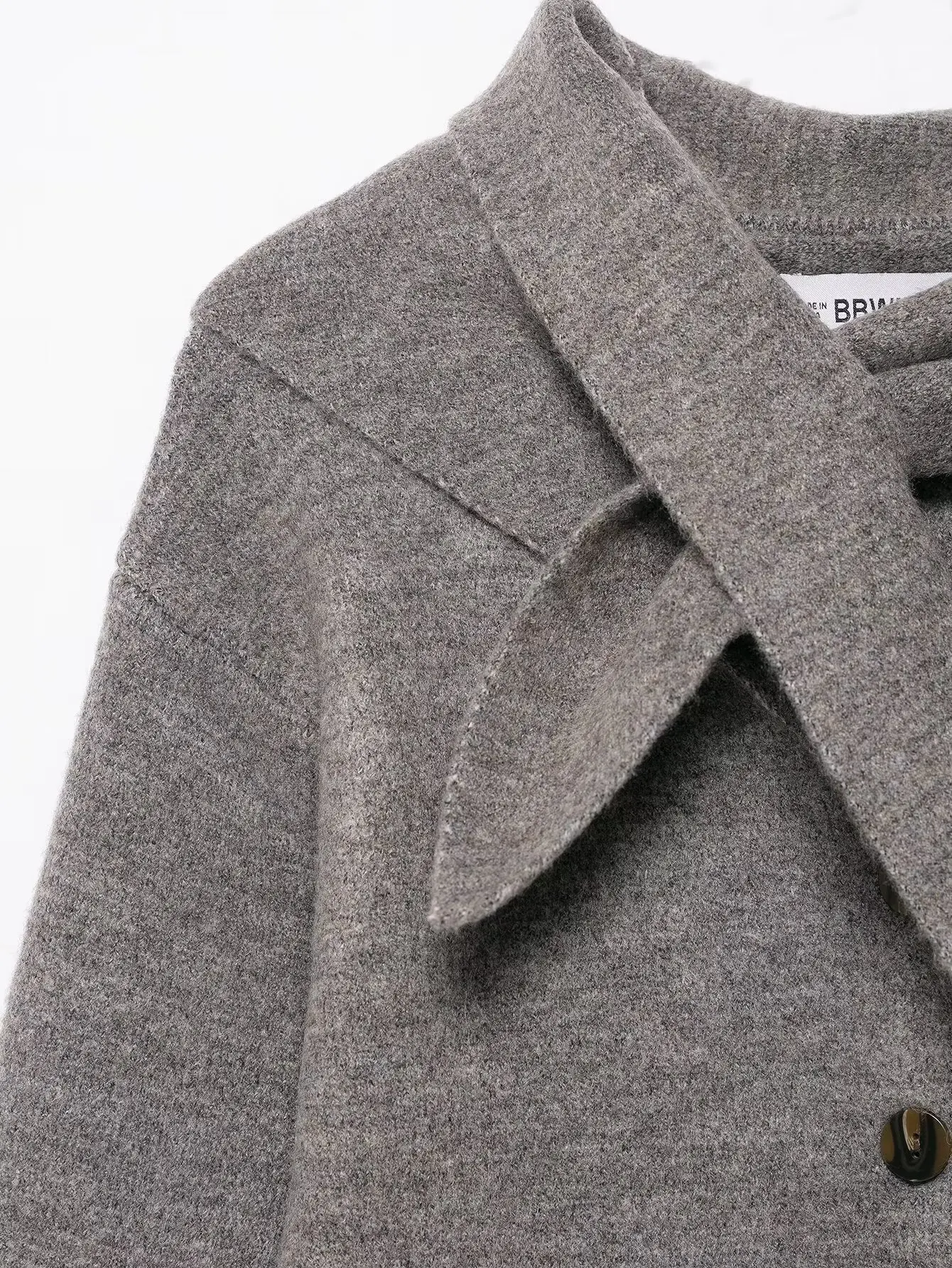 Women Spring Autumn Cardigan Jacket Coat Female Scarf Design Single Breasted Long Sleeved Jacket Lady Grey Knitted Outwear Top