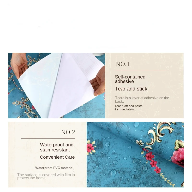 Рисунок 3 - ПВХ европейские обои с большими цветами