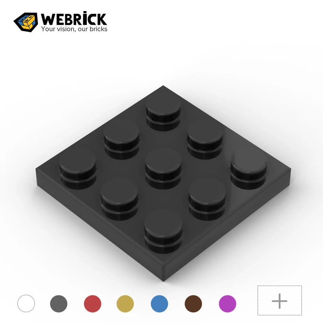 

Webrick 100PCS MOC Brick Parts 11212 Plate 3 x 3 Assembles Particles Building Blocks Compatible Accessories Educational Kids Toy