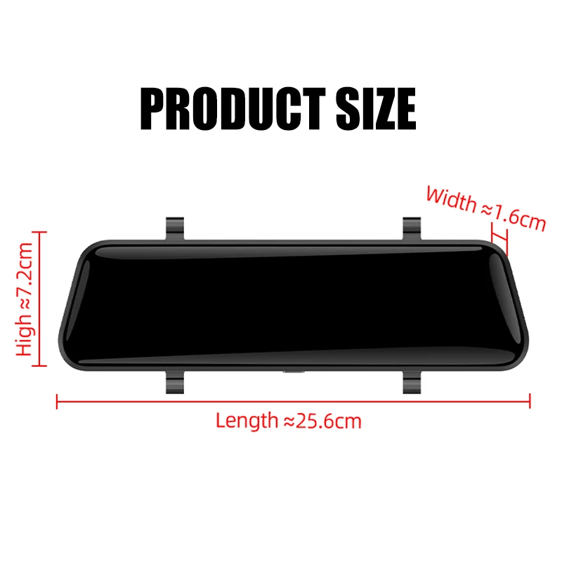 9.66-Inch HD 4K Touch Screen WIFI Streaming Rearview Mirror Dashcam Car DVR Front And Rear Video Recorder Night Vision