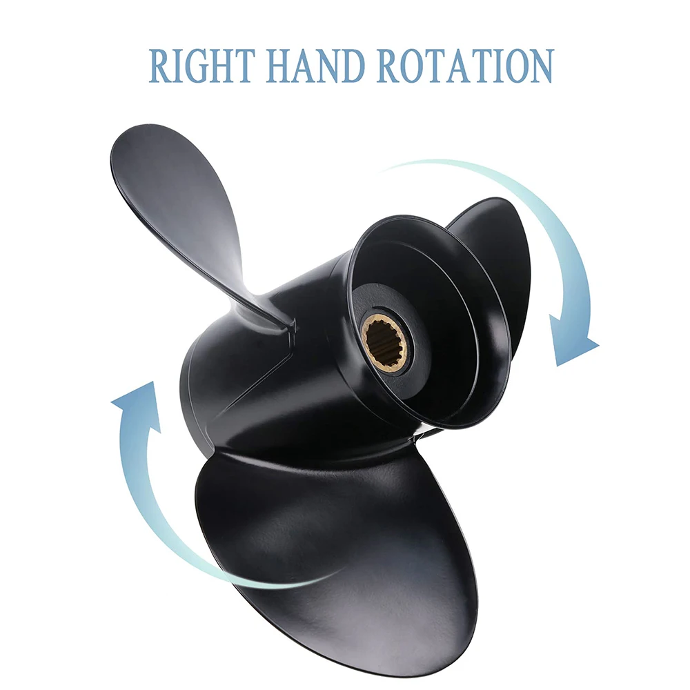 Outboard Engine Parts 9x9 Aluminum Propeller 8 Tooth Spline 48-828156A12 For Mercury Outboard Motor 6HP-15HP