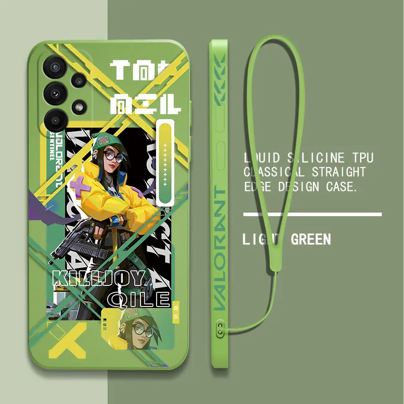 thumbnail image 1 of Funda para teléfono con diseño de personajes del juego Valorants para Samsung Galaxy S24 S23 S22 S21 S20 S10 S9 Note 20 10 Ultra Plus Pro FE 4G 5G, 1 of 5