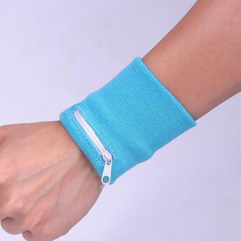 Sport-Armband mit Reißverschlusstasche, Lauf-Sport-Armbandtasche für MP3, Schlüssel, Karten, Aufbewahrungstasche, Basketball-Schweißbänder, Armbandtaschen – Detail 5