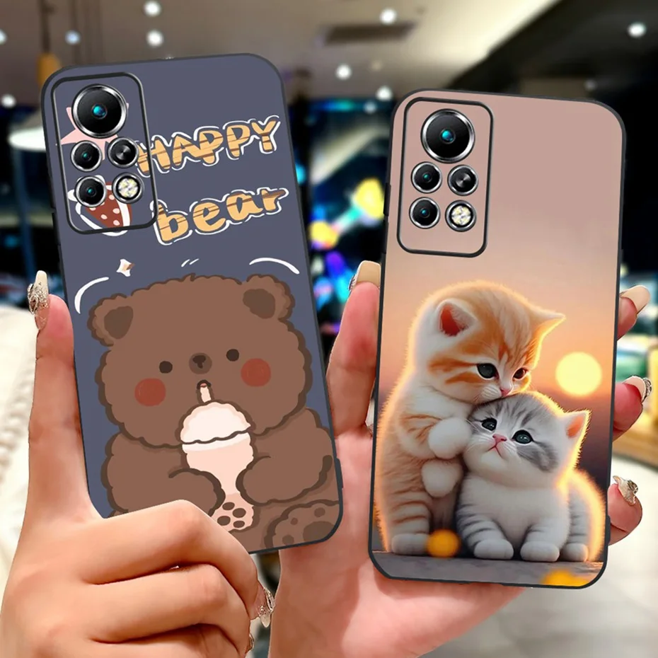 Sleek Black Silicone Soft Back Phone Case - New Design