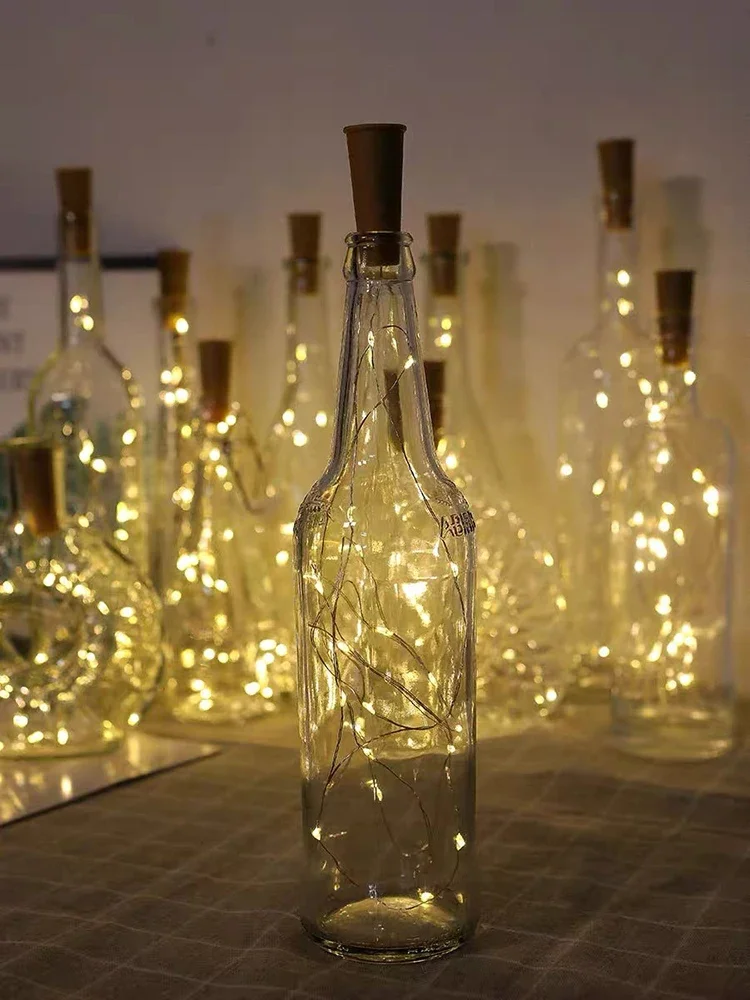 1/2/5/10 PCS Wine Bottle Stopper Fairy Light String Battery-powered Garden Party Garland Lights Christmas Decoration String Lamp