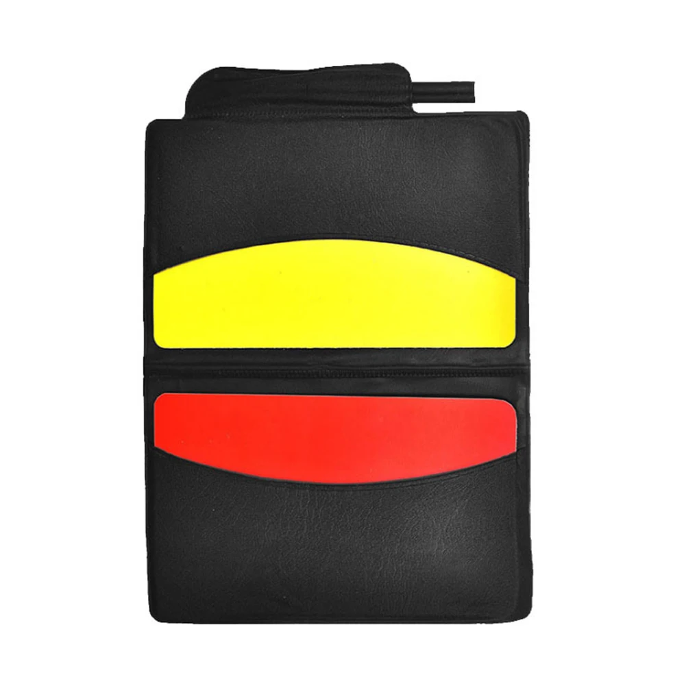 Description Picture 2 of item1 Set Soccer Football Referee Purse Notebook With Red/Yellow Penal Card Training Fair Play Professional Sports Equipment