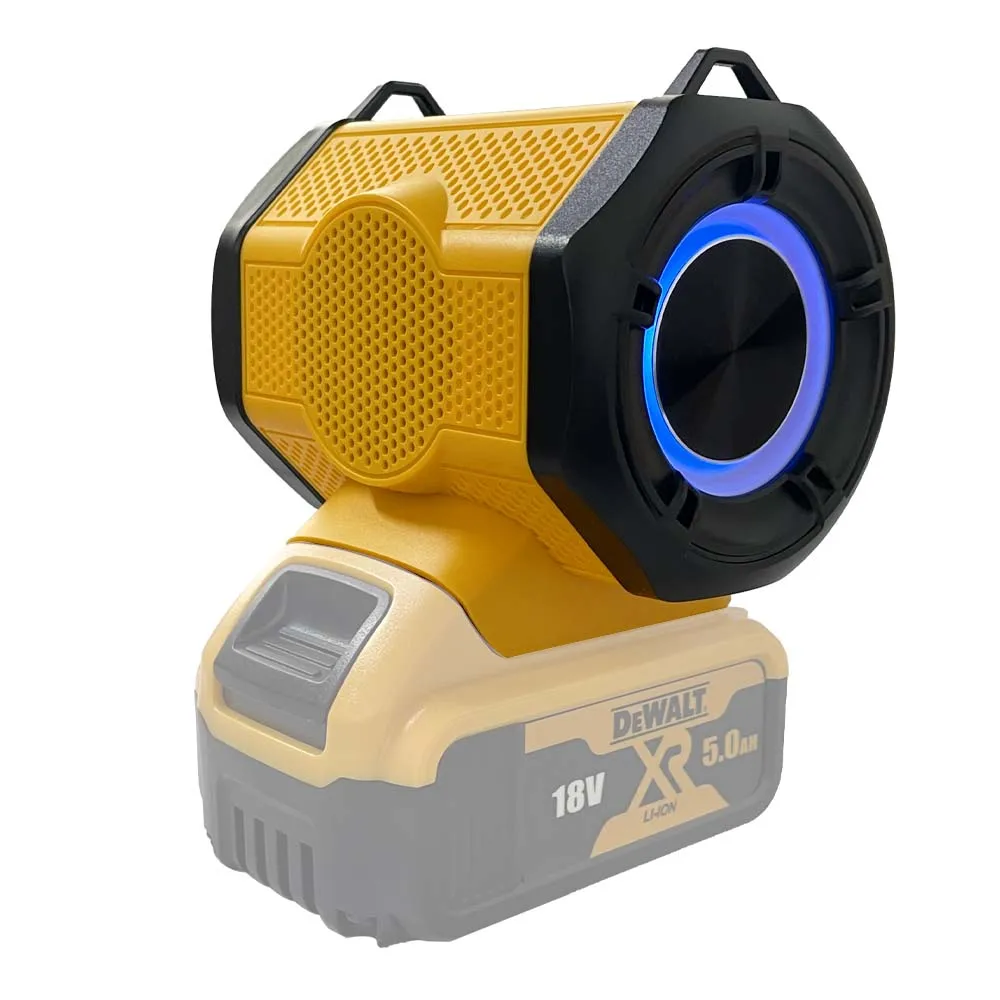 Bluetooth Speaker Outdoor Speakers For Dewalt 18V Battery Player With USB Type-C port charge For Camping(No battery)