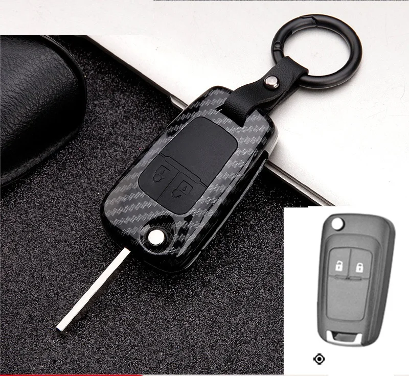 Car Key Case Carbon fiber ABS for Chevrolet Cruze Aveo Trax Opel Astra Corsa Meriva Zafira Antara J Mokka Insignia for Buick key case,key case cover,car key shell
