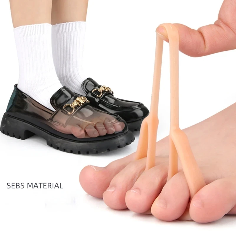 Toe Separator Hallux Valgus Silicone Corrector Foot Care Bunion Straightener Pedicure 2Pcs