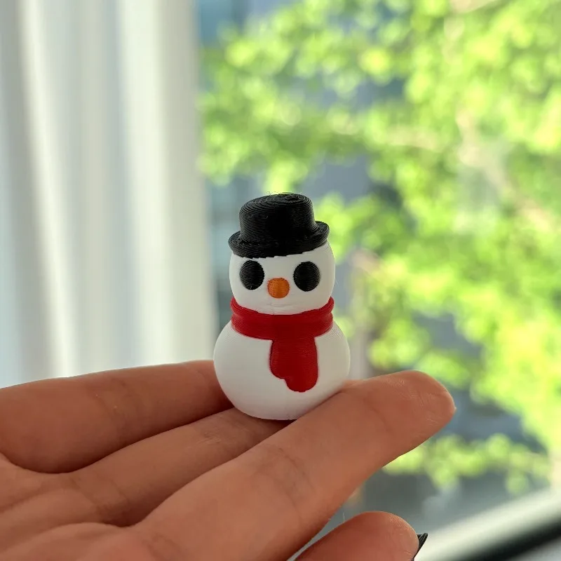 3D Printed Mini Snowman Ornament 5