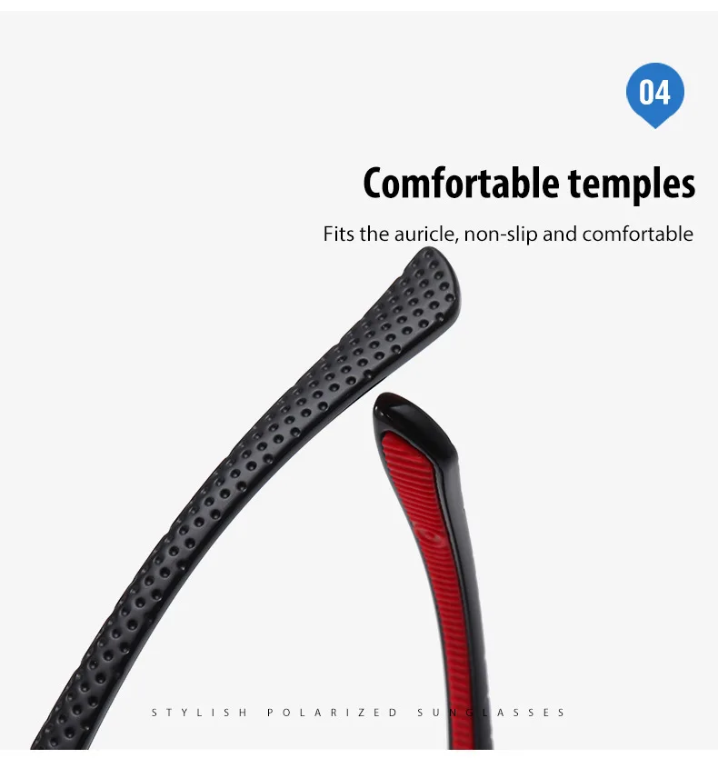 VCKA Motion Myopie Polarisierte Männer Fahren Sonnenbrille Bunte Gläser -0,5 bis -6,0 Rezept TR90 Frauen Gläser UV400 Brillen – Detail 8
