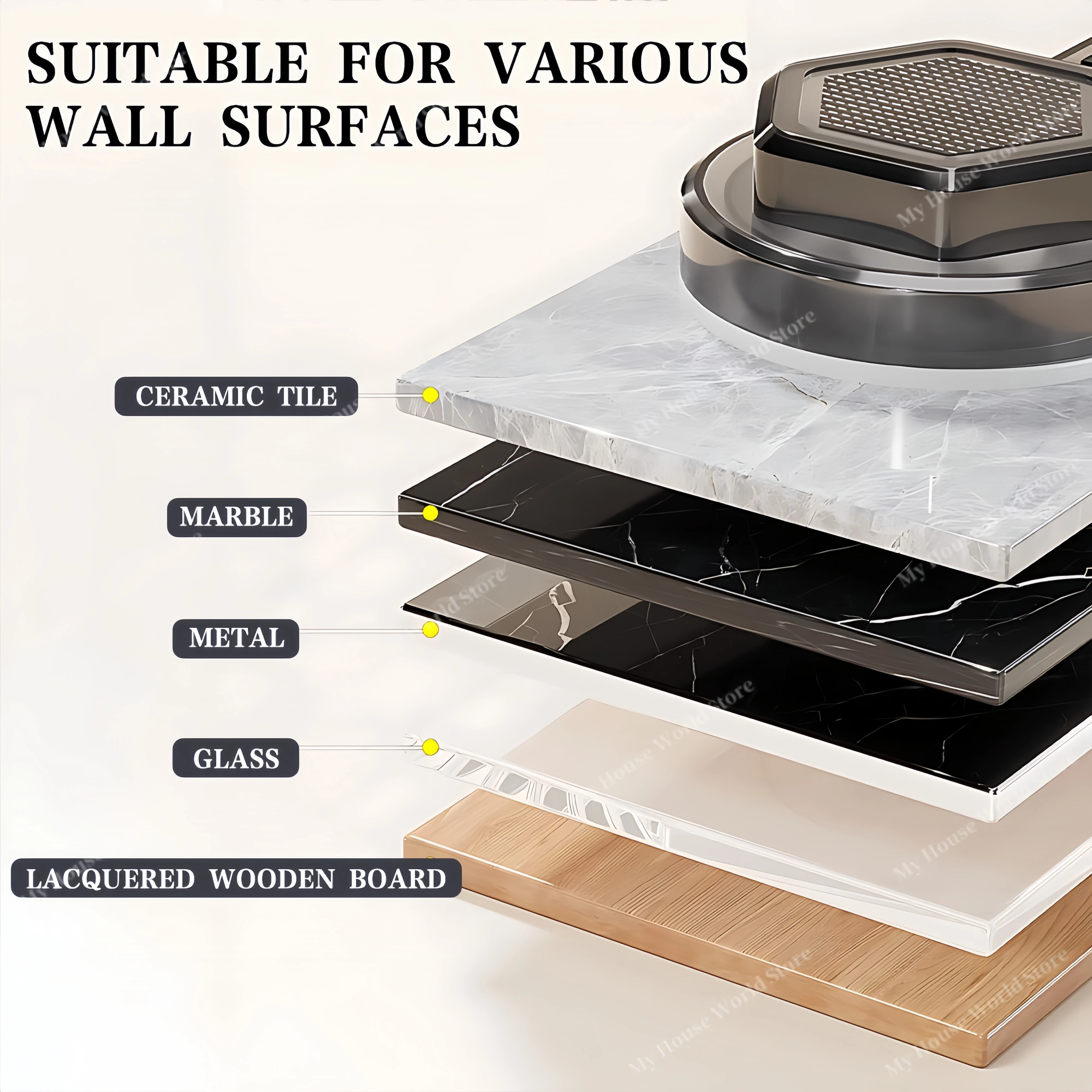 Shower Suction Cup Shelf Storage Shelf Home Organizer Shelf Holder Bathroom Organizer Suction Cup Wall Mounted Storage Rack 5