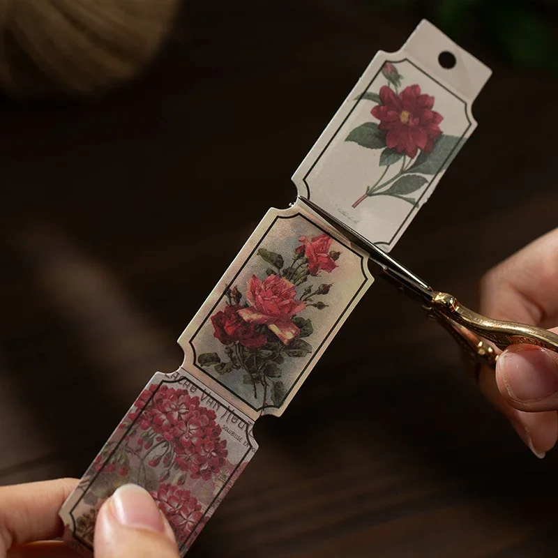 Decorative Stickers 40pcs/lot Plant Flower Bird Ticket Paper Vintage