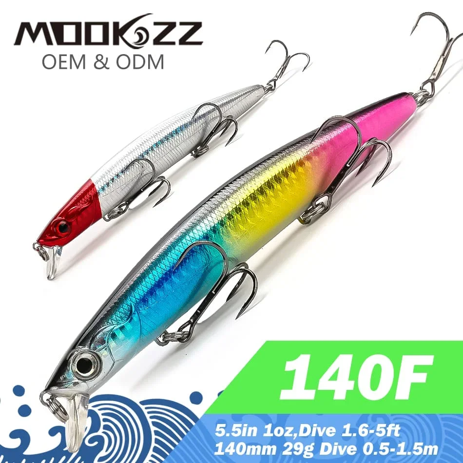 

Floating MINNOW Fishing Lure 140MM 29G 120MM 19G Floating Minnow Fishing Lures Japan Wobble Minnow Crankbait Hard Lure