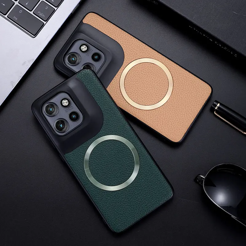 Magnetic PU Leather Lichee Pattern Anti-Slip Ultra Thin Case Cover