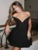 Avrilyaan-Robe trapèze sexy dos nu pour femme, robe de soirée élégante, sans bretelles, batterie, mini, éducatif, été, 2025