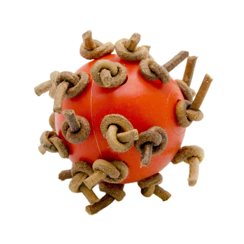 

Parrot Chew Toys 1.6 Inch Colorful Ball with Multi Knots Interactive Foot Toy
