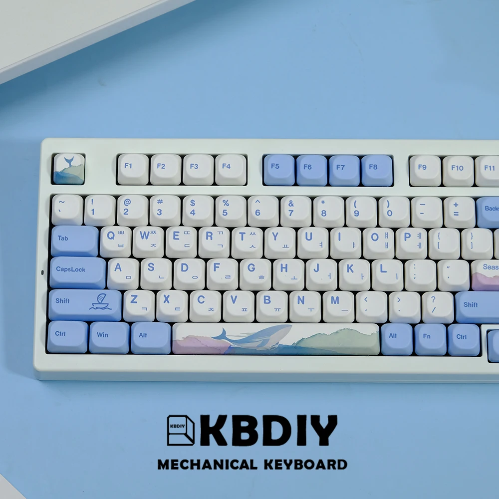 mecânico PBT, russo, coreano, 135 teclas, personalizado para interruptor MX