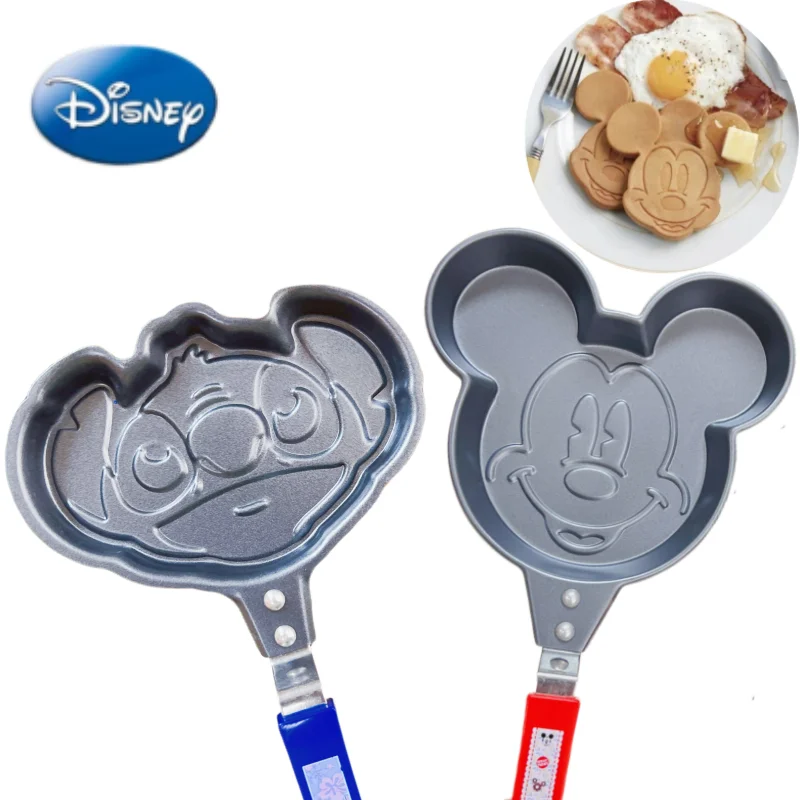 Anime Stich Kinder Frühstück Braten Topf Mickey Maus Figur Küche Werkzeuge Ei Omelett Form Nicht-Stick Braten Pan Baby Spielzeug