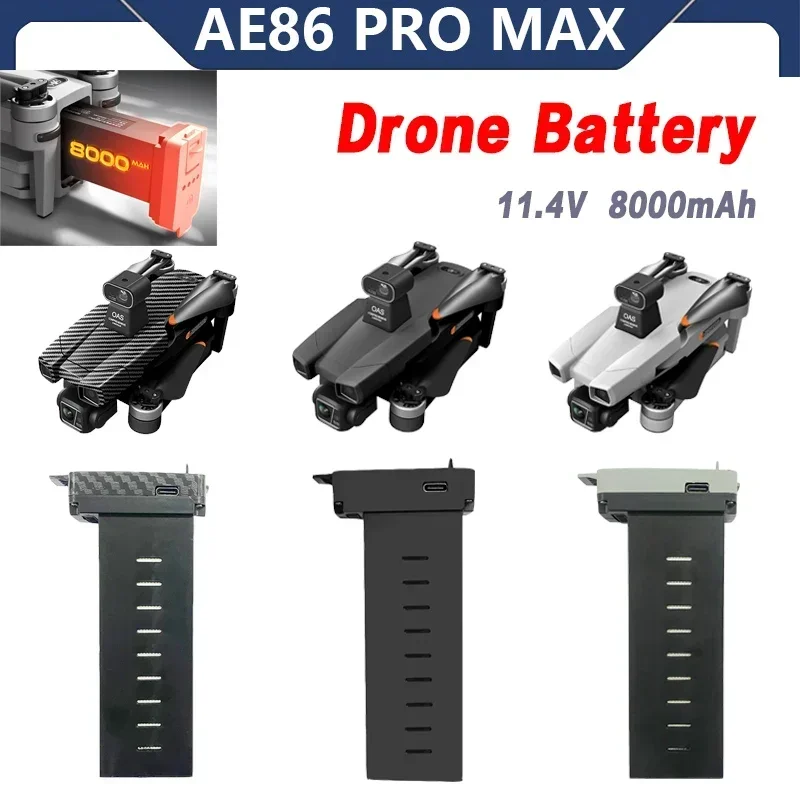 RC Lipo Battery AE86 PRO MAX 8K Drone 11.4V 8000Mah Spare Parts