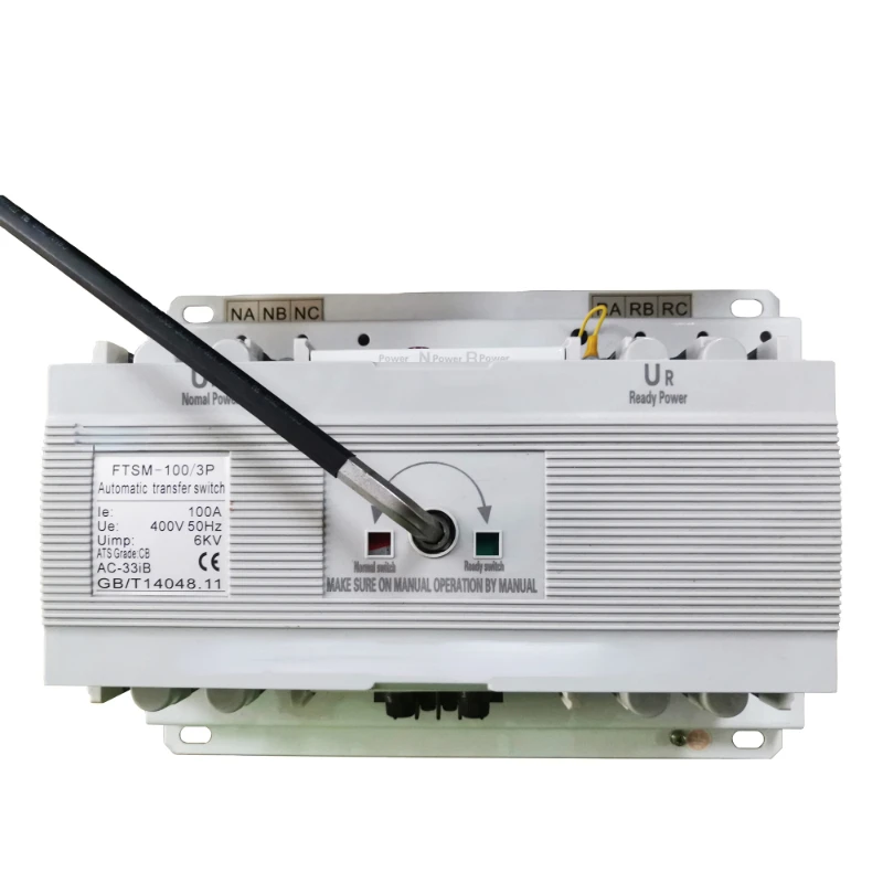 

400A 630A 800A 1250A small volume long life moulded case dual power switch with automatic 3 phase
