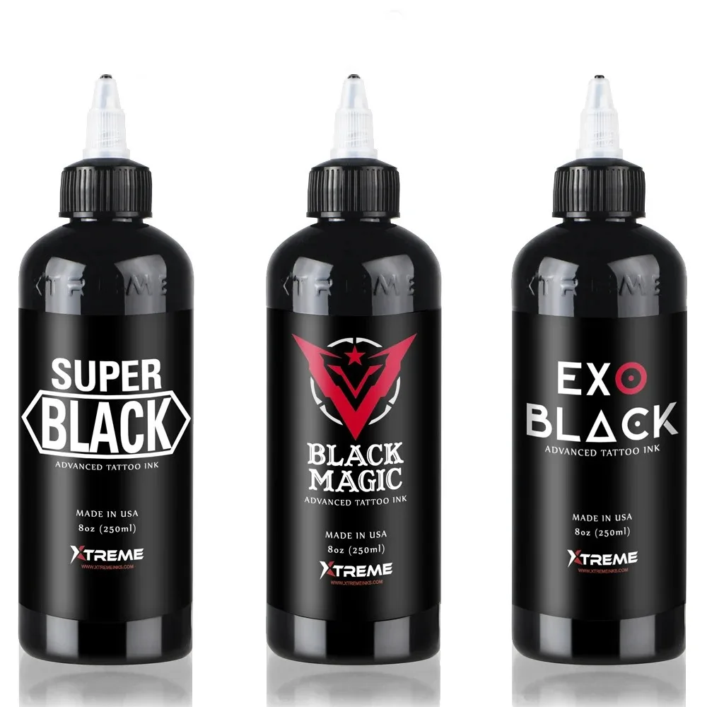 1oz/8oz High Quality Black Tattoo Ink Professional Microblading Natural Permanent Easy Coloring For Body Art Tattoo Artist Ink