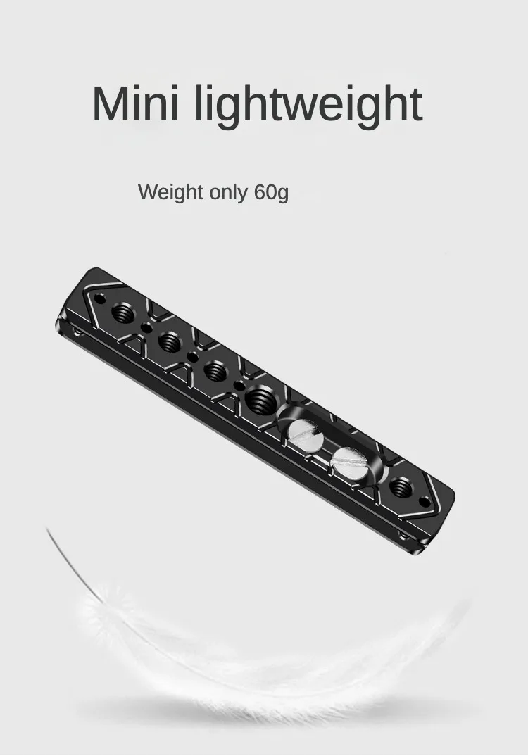 120mm Cheese Bar Plate 1/4" 3/8" ARRI Position Holes for Camera Cage Rig Quick R