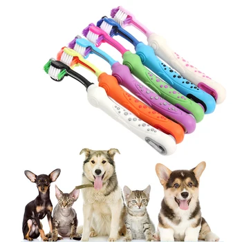 Three-Sided Pet Toothbrush for Dogs & Cats 4
