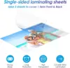 ESHANG 20Sheets Clear Cold Laminating Sheets, 8.3 x 11.7  Inches Adhesive A4 Size Pouches for Documents and Photos 3