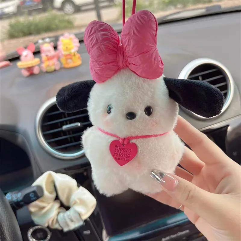 Cute Sanrio Plush Keychain Cartoon Pochacco Plush Toy Keyring Children Cartoon Stuffed Toys Car Pendant Keychains Birthday Gifts naruto weapon gaara fidget spinner anime toys kawaii children swords samurai real steel anime weapon keychains toy for boy kids