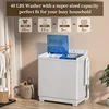 Portable Washing Machine,Twin Tub Washing Machine Laundry Compact Washer spinner Combo with 40lbs capacity,24Lbs Washer and 16Lb 3