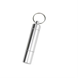 Sleek Silver Waterproof Cigarette Case & Multi - Use Capsule Gift (85x17mm)