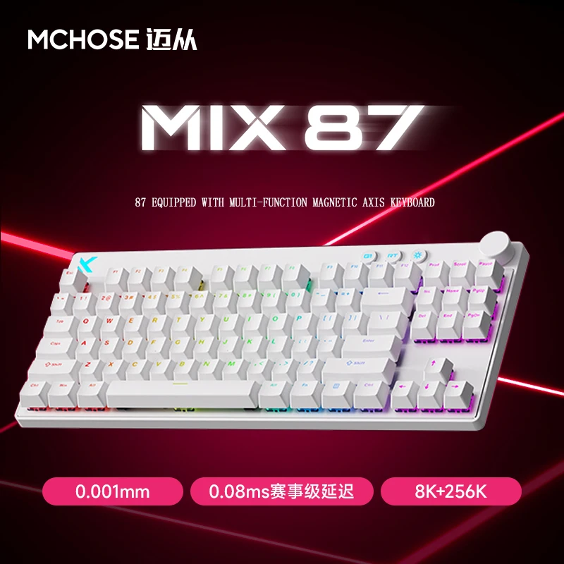 NEW MCHOSE Mix 87 Magnetic Axis Mechanical Keyboard ARGB Light