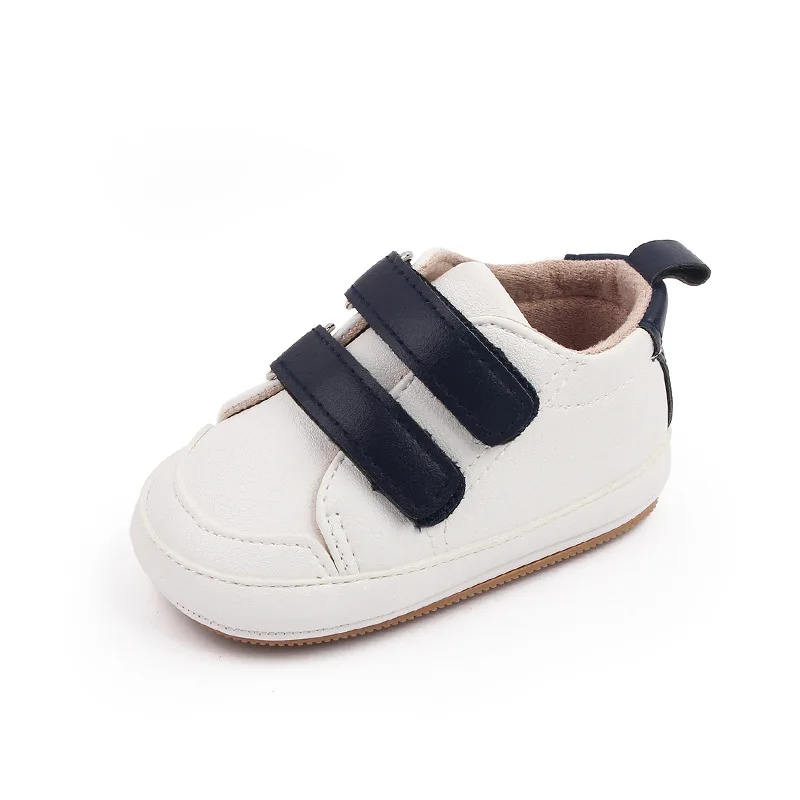 Retro Pu Leather Baby Shoes Newborn Boy Girl Shoes Multicolor Toddler Rubber Sole Anti-slip First Walkers