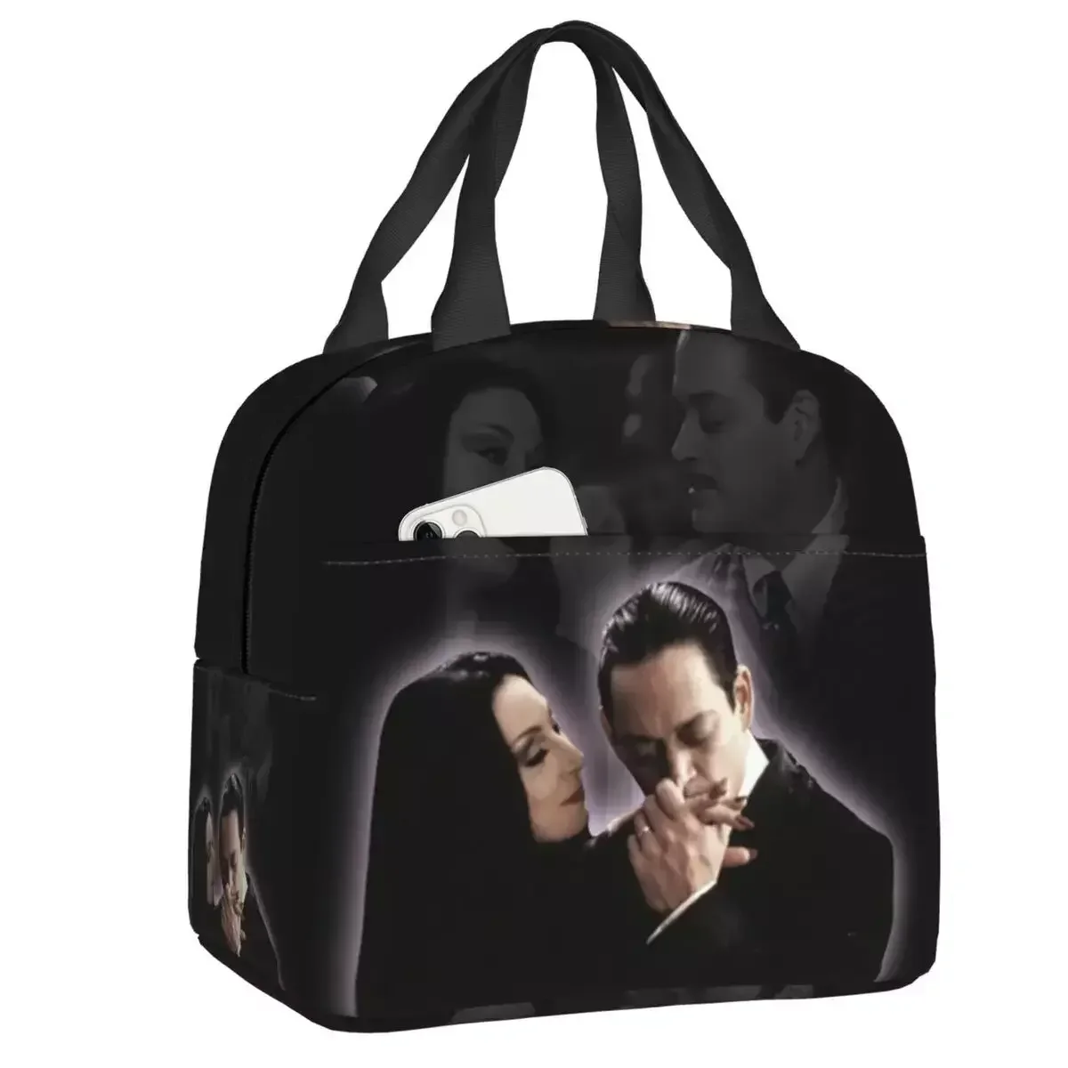 

2024 New Custom Couple Goals Morticia And Gomez Addams Lunch Bag Cooler Warm Insulated Lunch Boxes For Kids School Children