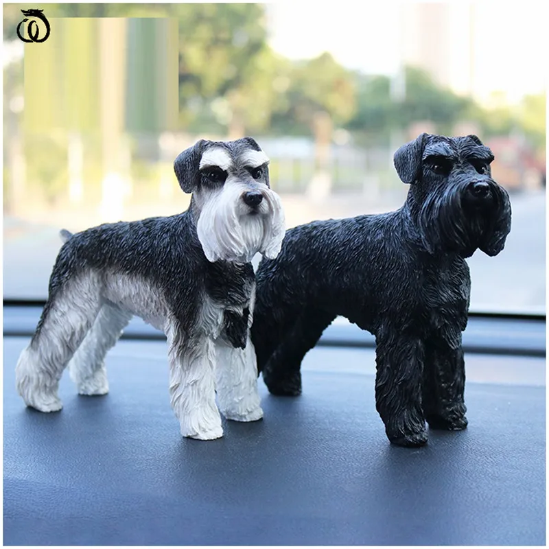 Statue De Chien Schnauzer En Métal Noir – Style Minimaliste, Décoration Bureau Ou étagère
