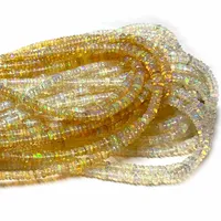 Veemake White Yellow Fire Opal Rondelle Beads Jewelry Design Making Natural Gemstones Crystal DIY Necklace Bracelets Earrings 1