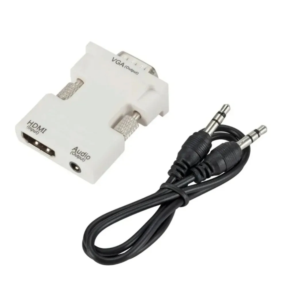 VGA to HDMI-compatible Audio Video Converter 1080P HDMI-compatible To VGA Adapte