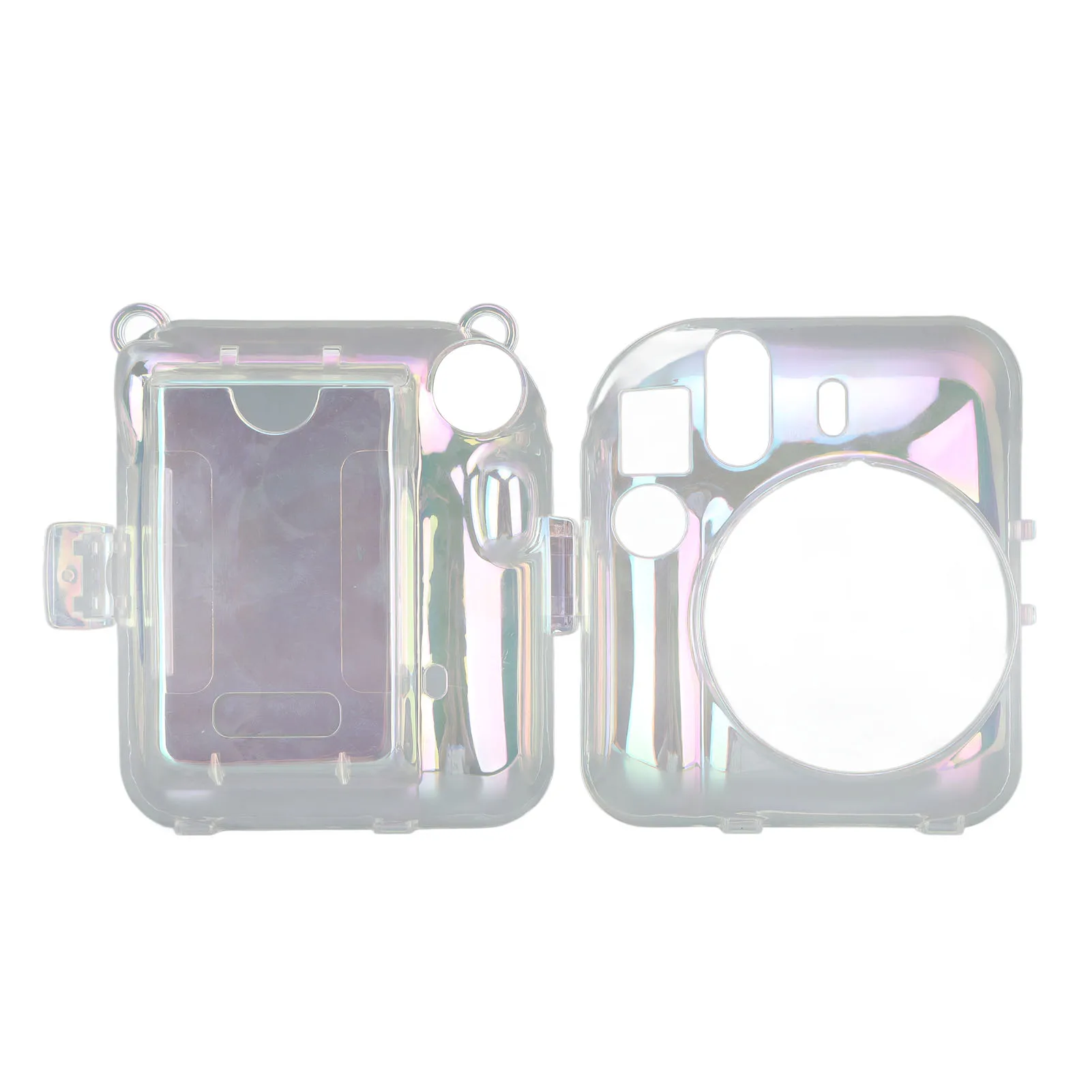 Fujifilm Instax Mini 12 Camera Case Clear PC Transparent Carrying Case Adjustable Shoulder