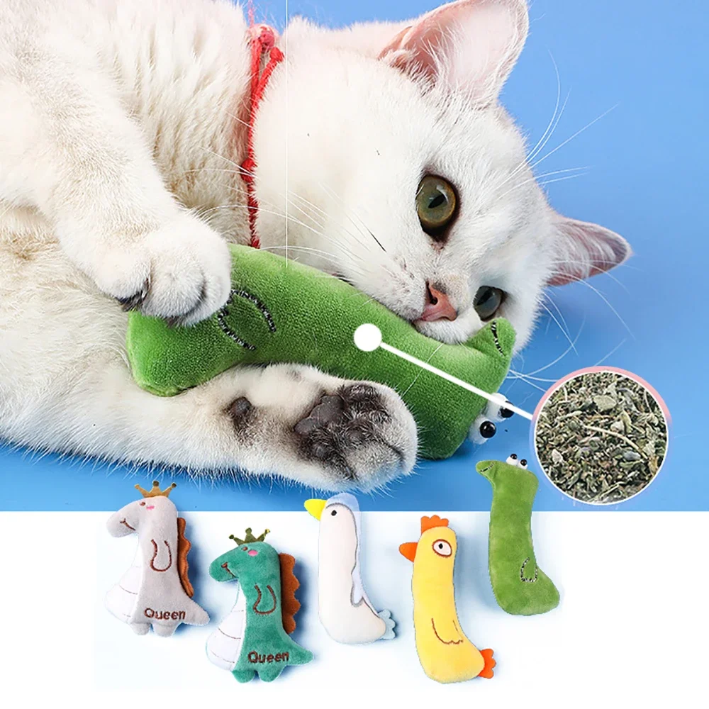 Catnip Pets Toy Cats Supplies for Cute Cat Toys Puppy Kitten Teeth Grinding Cat Plush Thumb Pillow Protect Mouth Pet Accessories cat catnip toy cute cartoons pet products for kitten animal shape pp cotton cat supplies with ring paper sounding cat plush toys