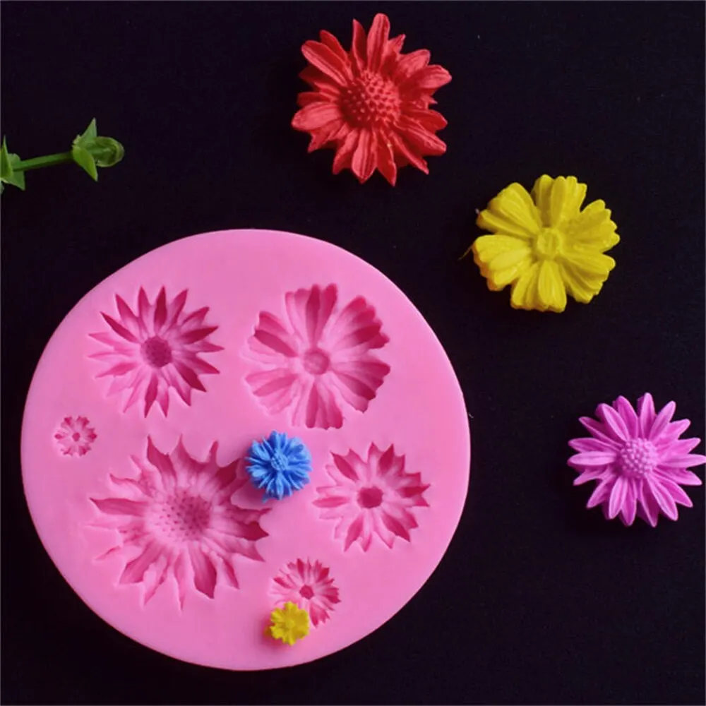 SUNSK Stampi in Silicone di Cuore Fondente Torta del Fiore DIY