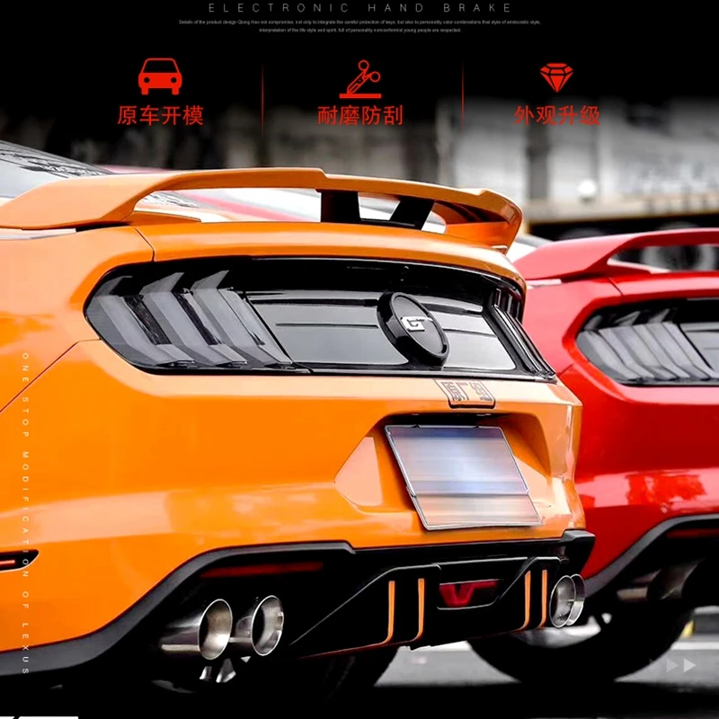 

High Quality CARBON FIBER & ABS REAR WING TRUNK LIP SPOILER FOR FORD MUSTANG 2015 2016 2017 2018 2019 2020 2021 GT350 STYLE