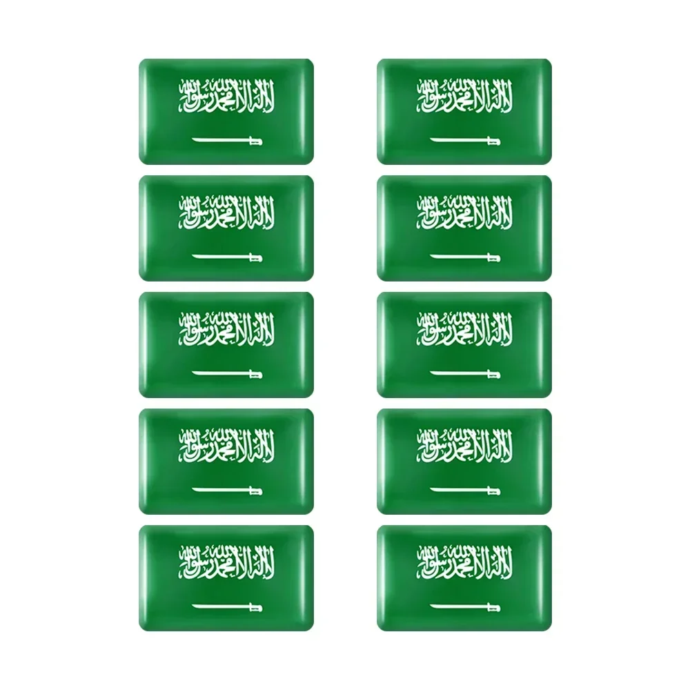 10pcs Epoxy Flag Car Stickers Set