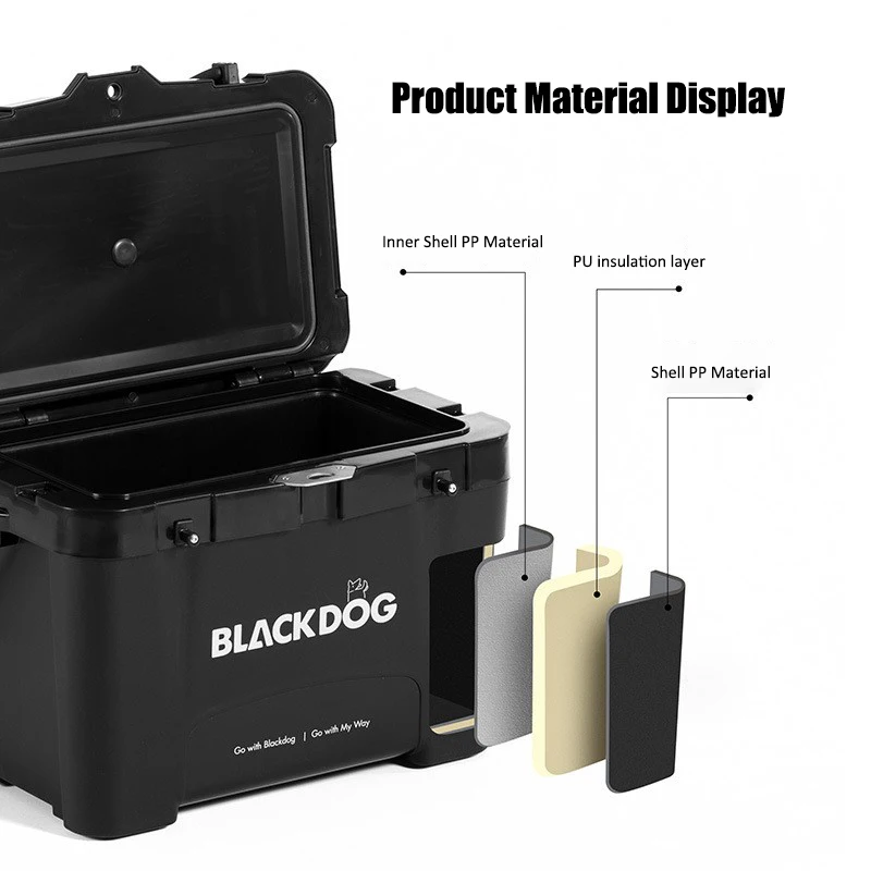 Outdoor Refrigerator Blackdog Outdoor Camping Refrigerator Portable Outdoor Camping Ice Block Cold Preservation Ice Bucket Car refrigerator