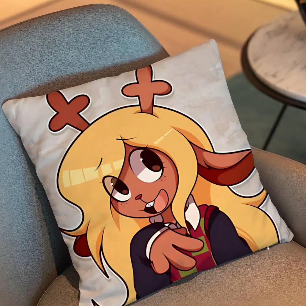 Noelle Holiday Deltarune Susie 베개 케이스 사무실 쿠션 소파 자동차 침실 장식 쿠션 커버에 적합